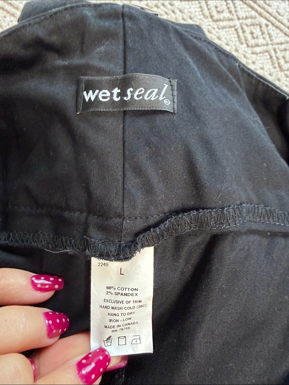 Wet Seal Black Pencil Skirt - size large - Picture 3 of 3